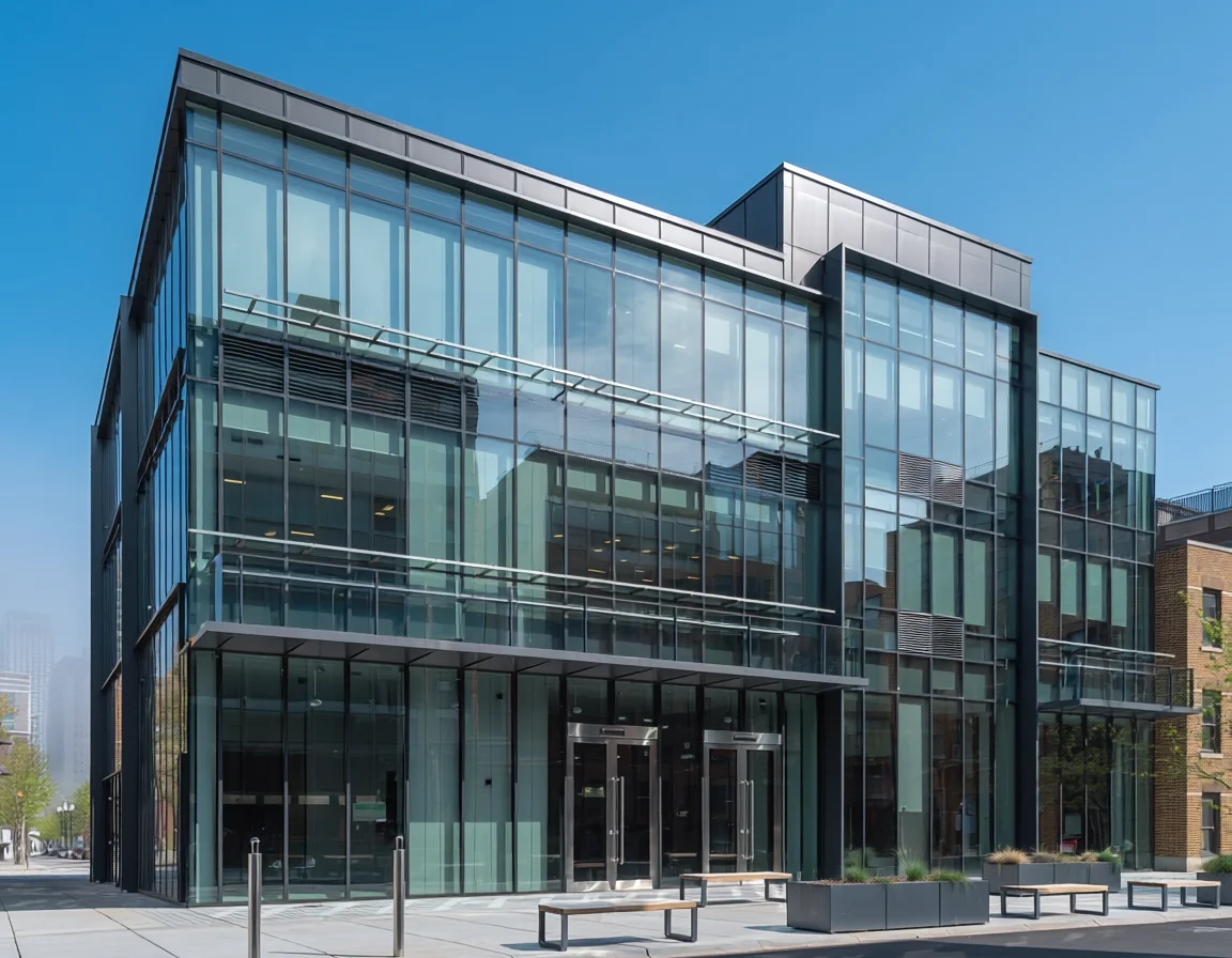 Commercial building facade